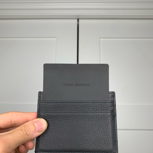 Dior Black Logo Cardholder Wallet - Picture 7 of 9